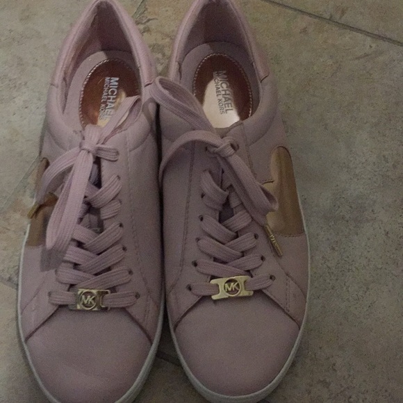 Michael Kors Shoes - Michael Kors  Pink Leather Tennis shoes